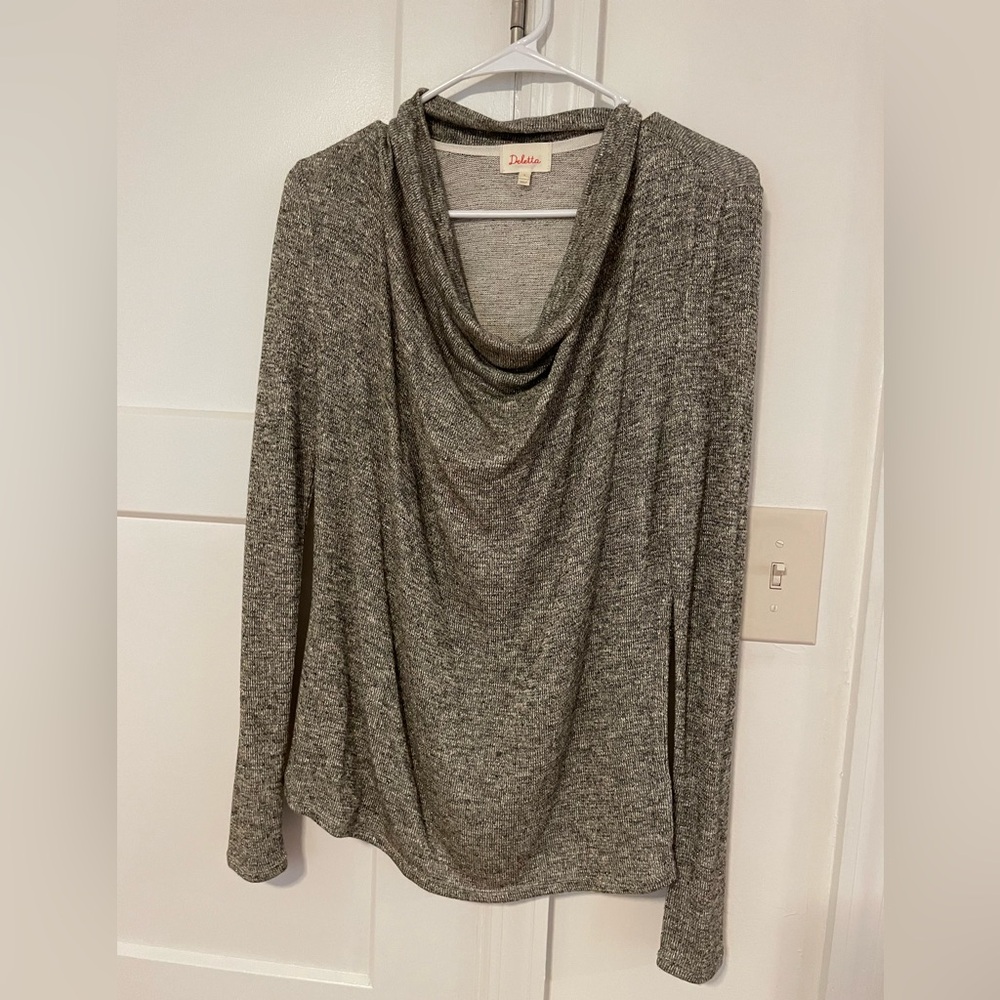 Gorgeous Gold Deletta Cowl Neck Sweater